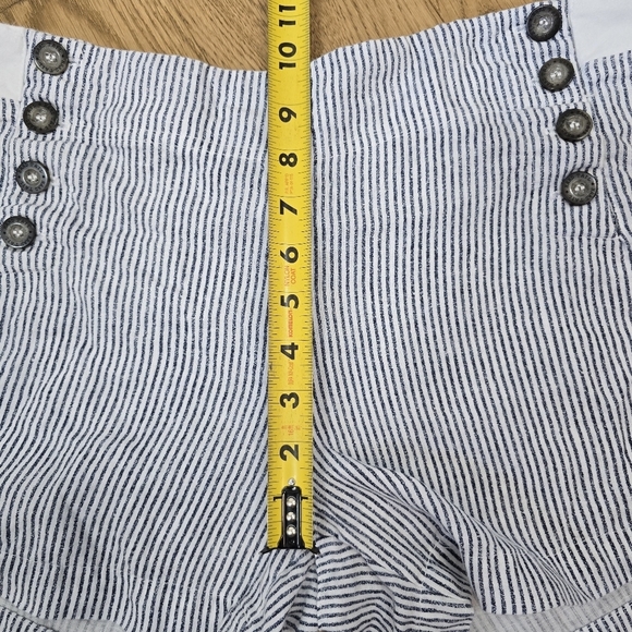 Hard Tail Forever Buttoned Striped Seersucker Nautical Shorts Size Medium - Picture 6 of 11